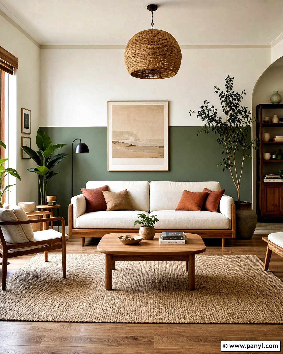 Half Painted Color Block Wall - 20 color block wall ideas