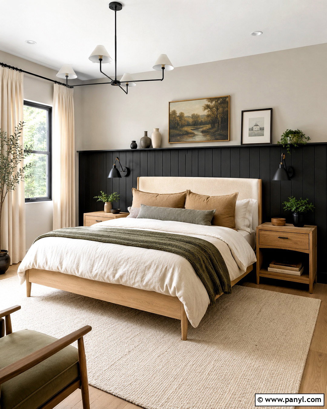Half Wall Black Shiplap Bedroom - 20 black shiplap wall bedroom ideas