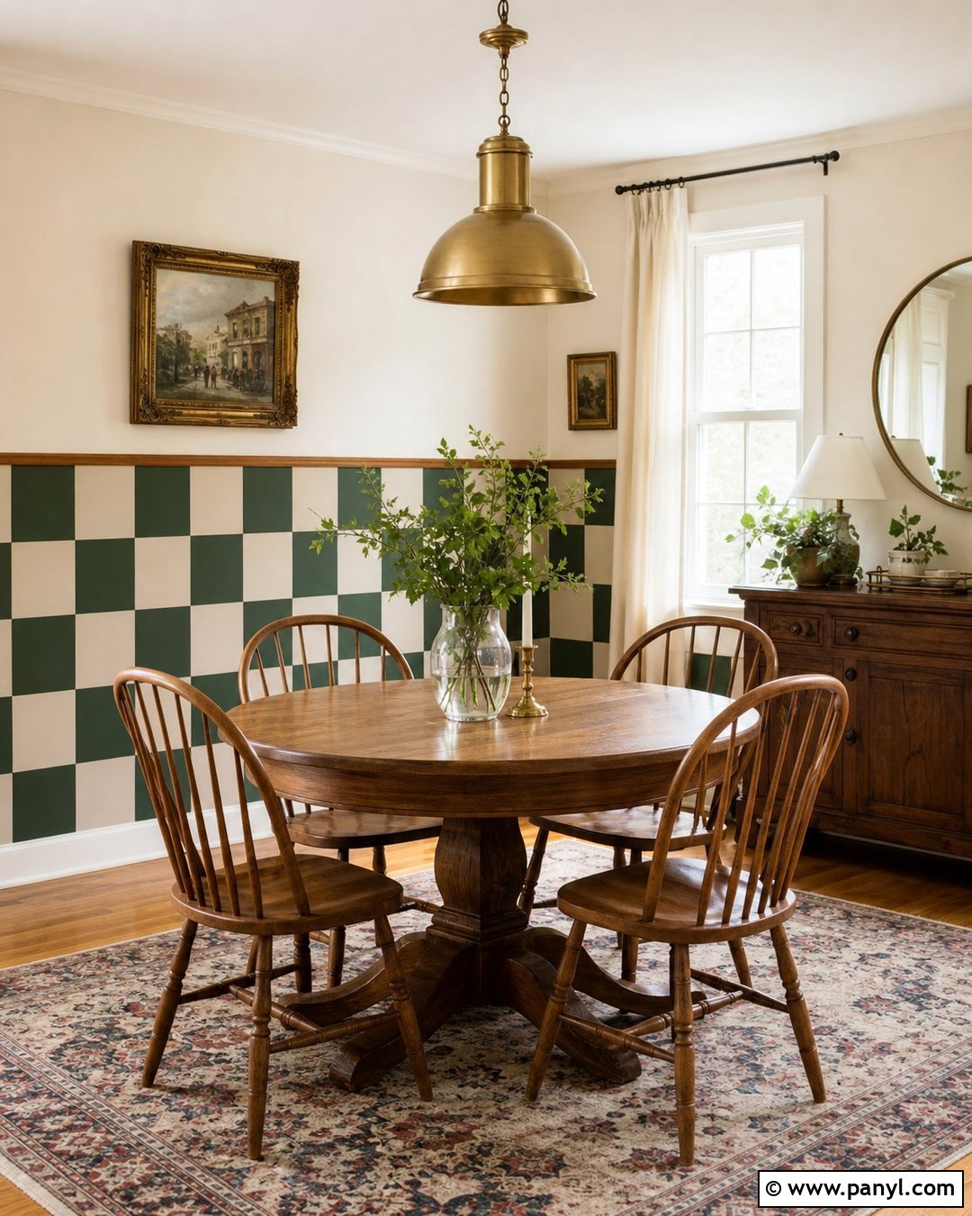 Half Wall Checkered Paint - 30 checkered wall paint ideas