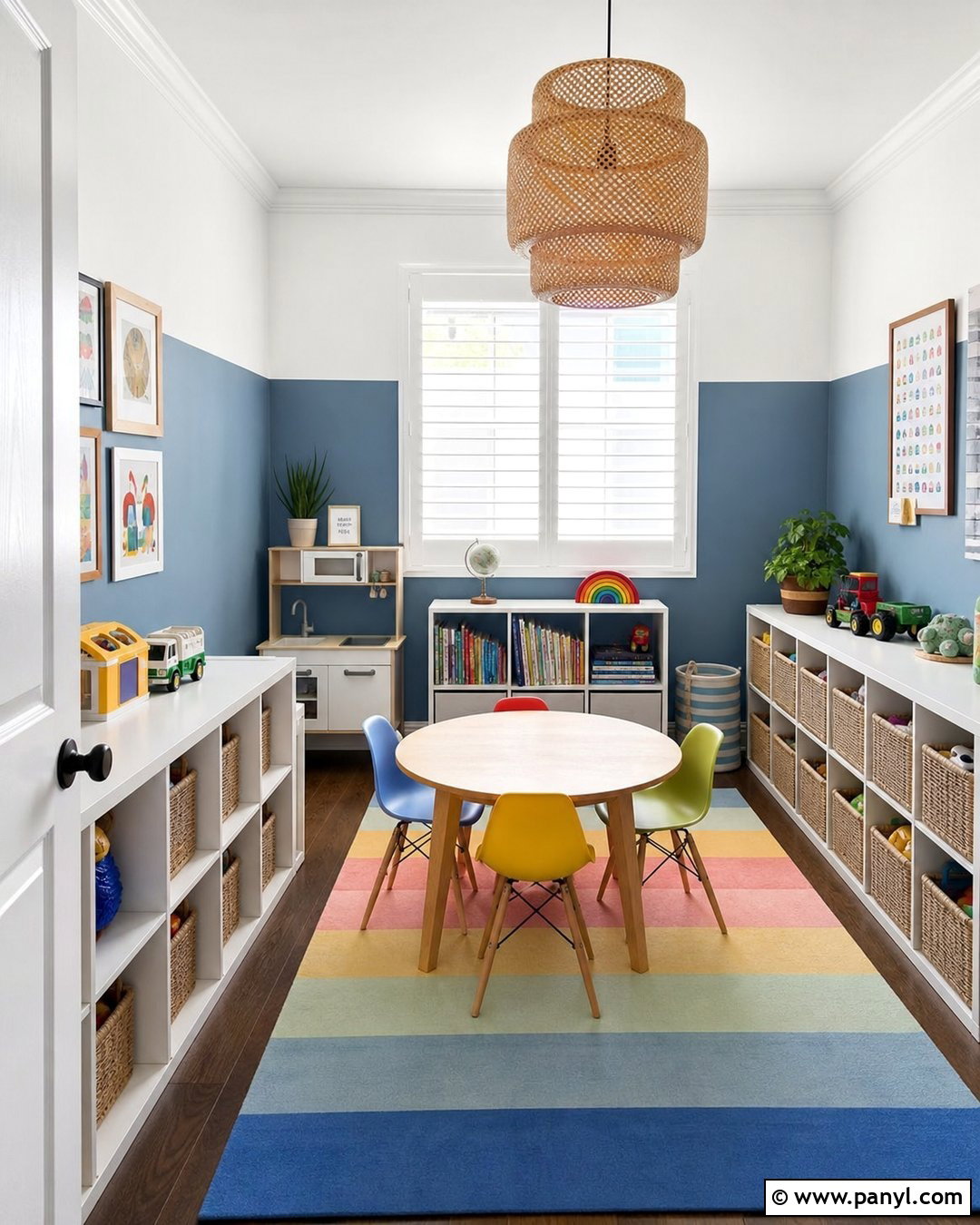 Half Wall Color Block Playroom - 20 Color Block Wall Playroom Ideas