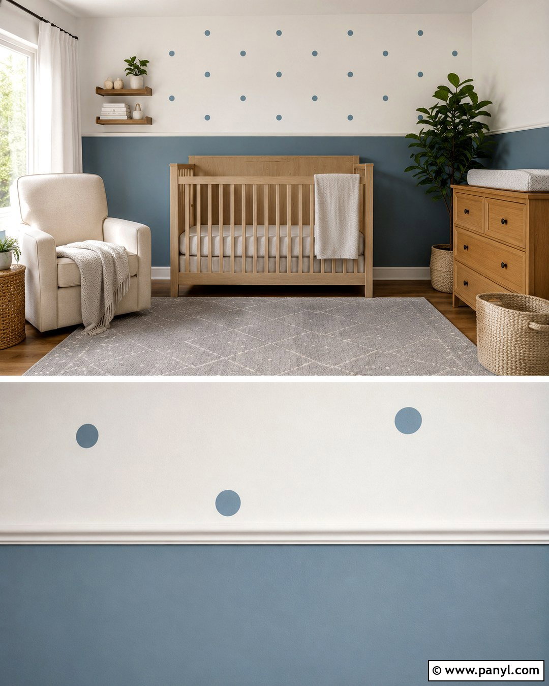 Half Wall Dot Pattern - 20 Painting Dots On Walls