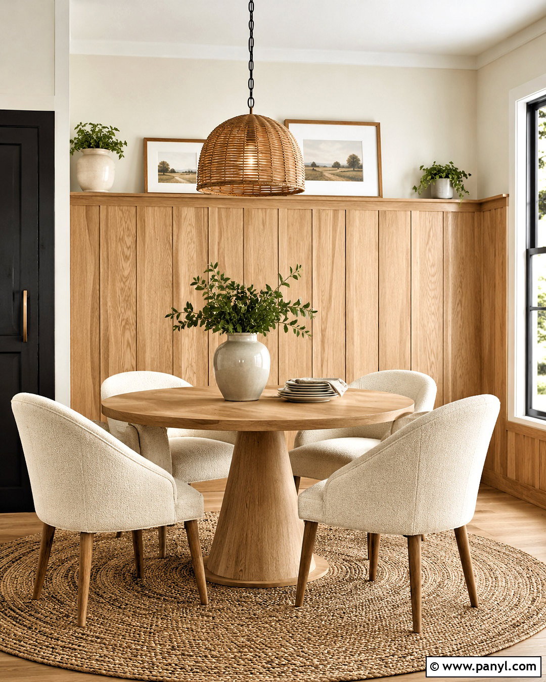 Half Wall Oak Accent Wall - 20 natural wood accent wall ideas