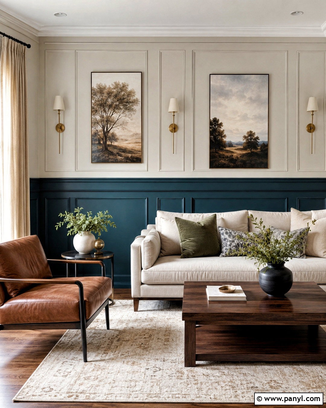 Half Wall Panel Design - 20 drawing room wall design modern ideas
