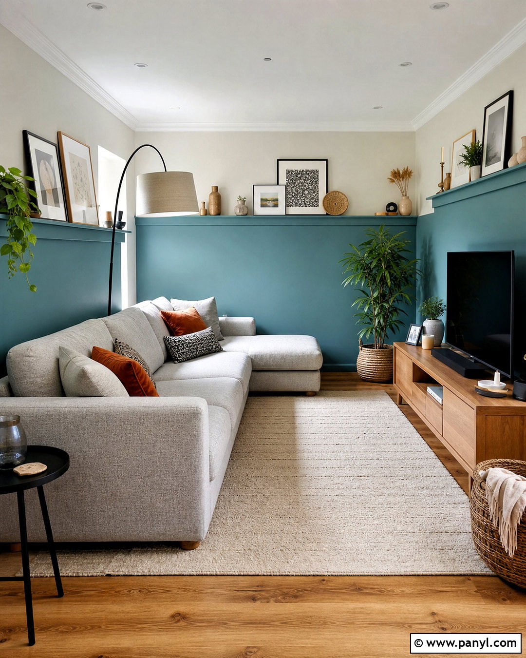 Half Wall With Picture Ledge - 20 painting half wall ideas