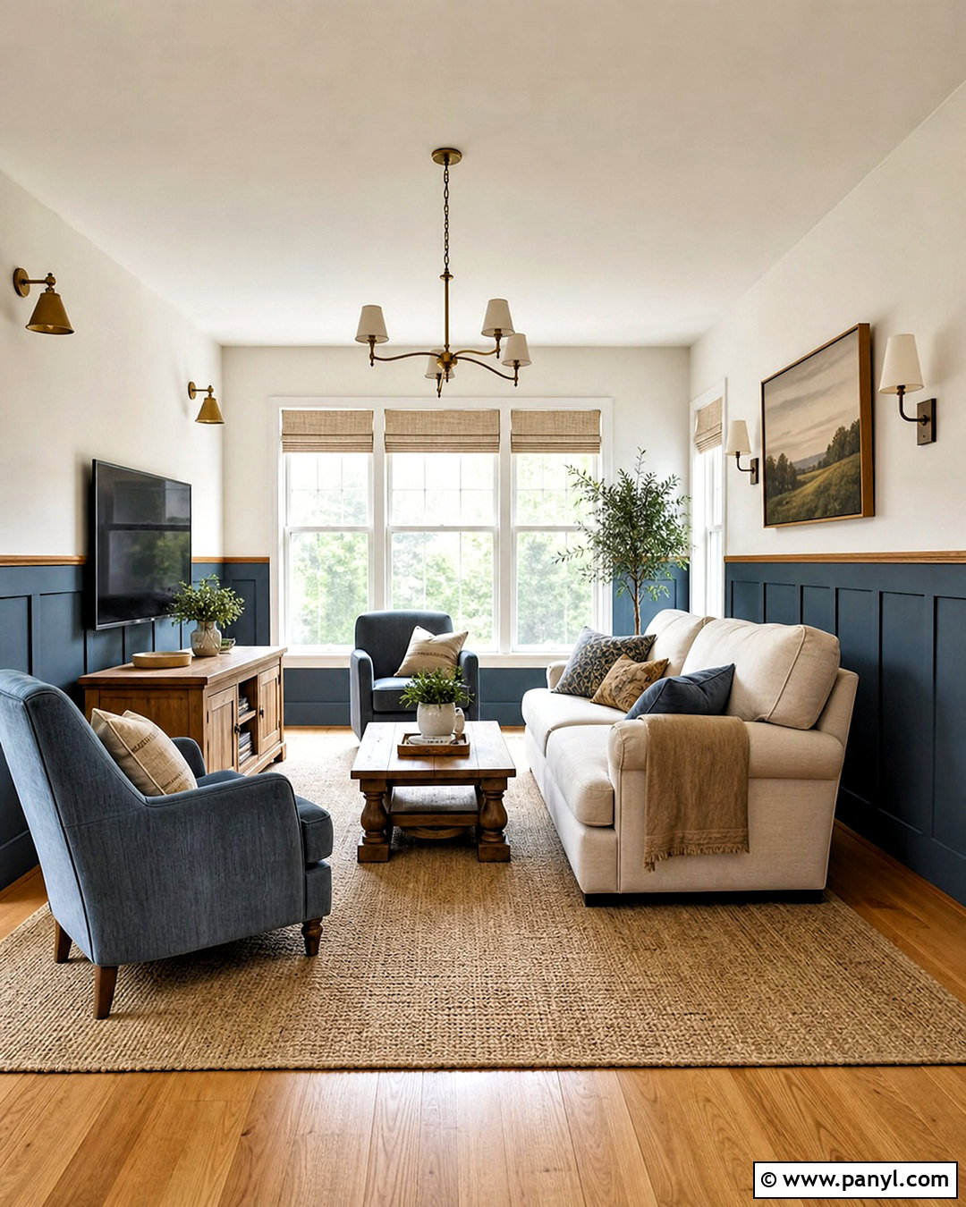 Half Wall With Wood Chair Rail - 20 painting half wall ideas