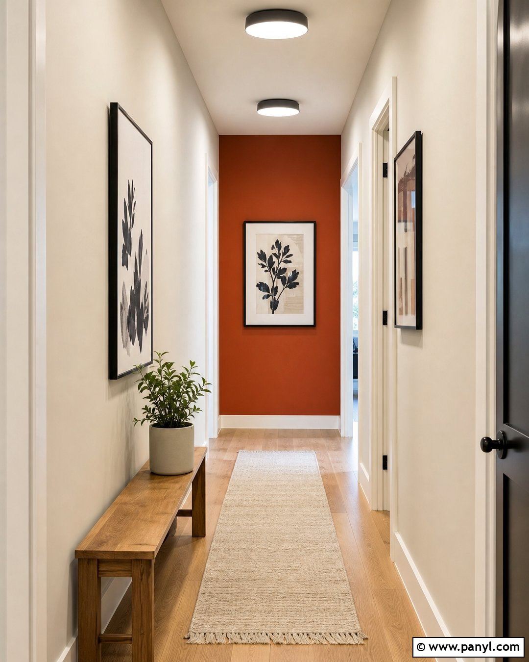 Hallway Burnt Orange Accent Wall - 35 Burnt Orange Accent Wall Ideas