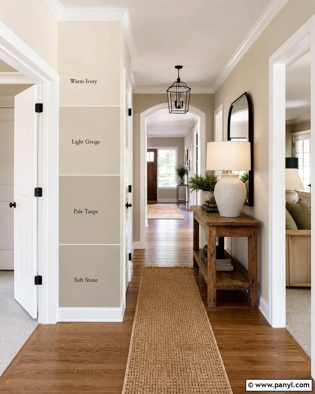 Hallway Paint Samples For Room Transitions - 25 Paint Samples On Wall Ideas