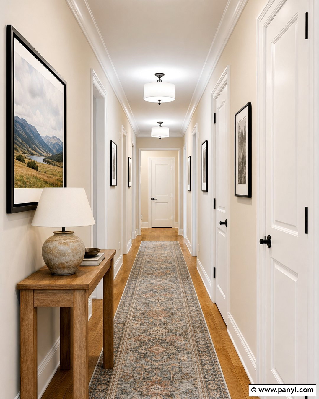 Hallway With Alabaster Walls And White Trim - 35 Alabaster Walls With White Trim Ideas
