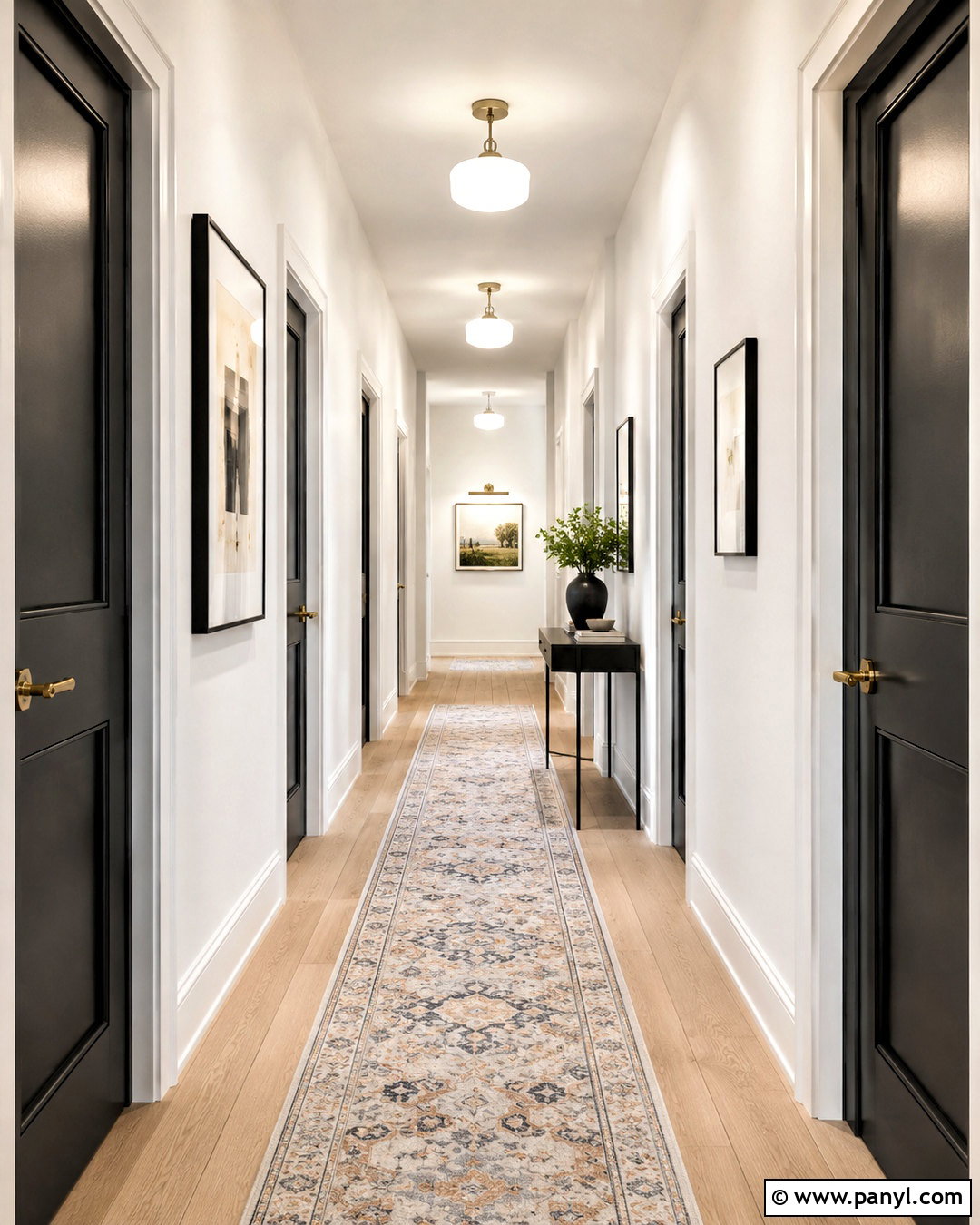 35 White Walls Black Doors for a Striking Modern Contrast