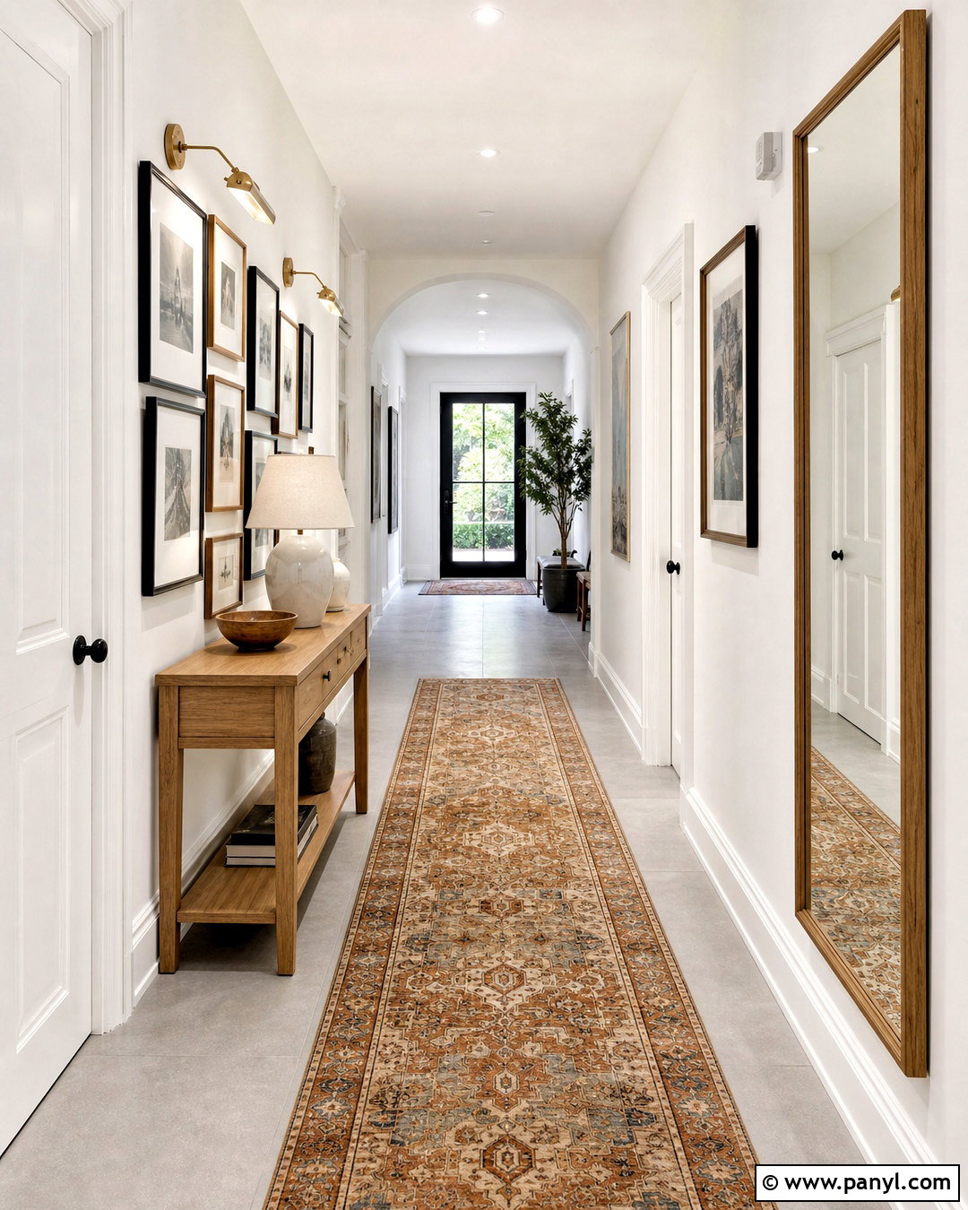 Hallway With Grey Floors And White Walls - 20 white walls grey floor ideas