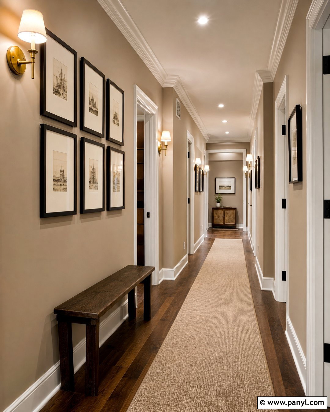 Hallway With Light Brown Walls - 35 light brown walls
