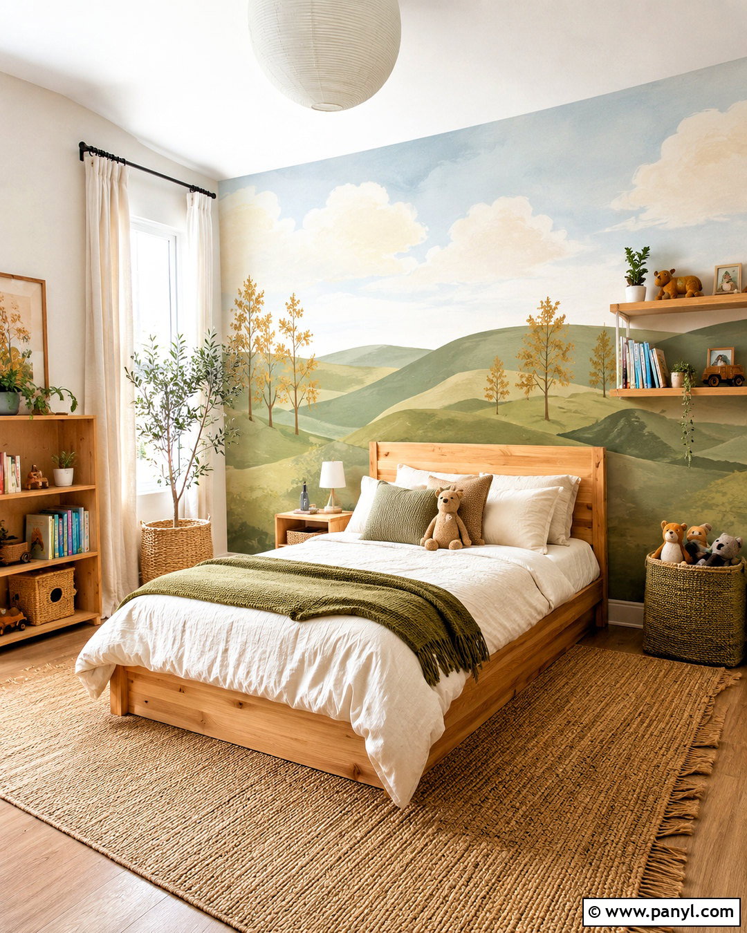 Hand Painted Wall Mural - 20 paint techniques for walls