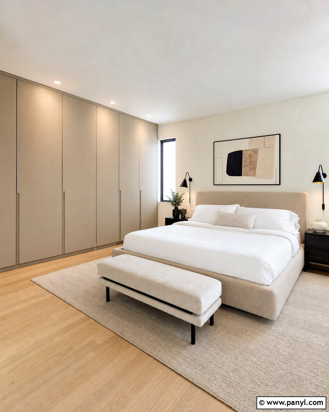 Handleless Matte Full Wall Wardrobe - 20 full wall wardrobe ideas