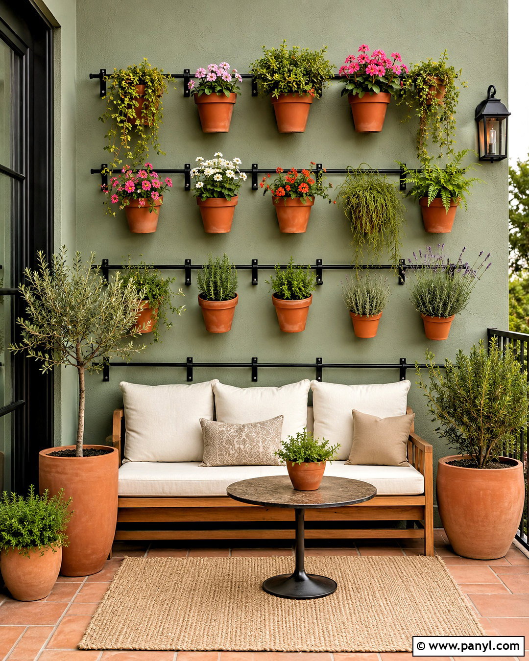 Hanging Planter Patio Wall - 20 outdoor patio wall ideas