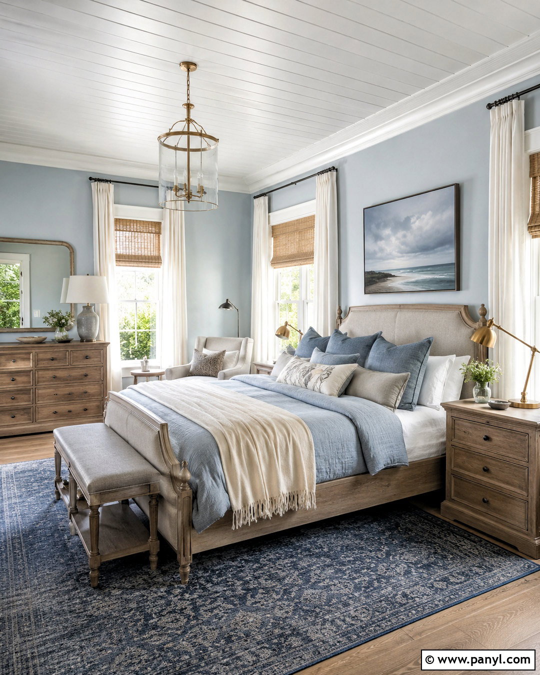 Harbor Fog Bedroom - 20 light blue paint colors for bedroom ideas