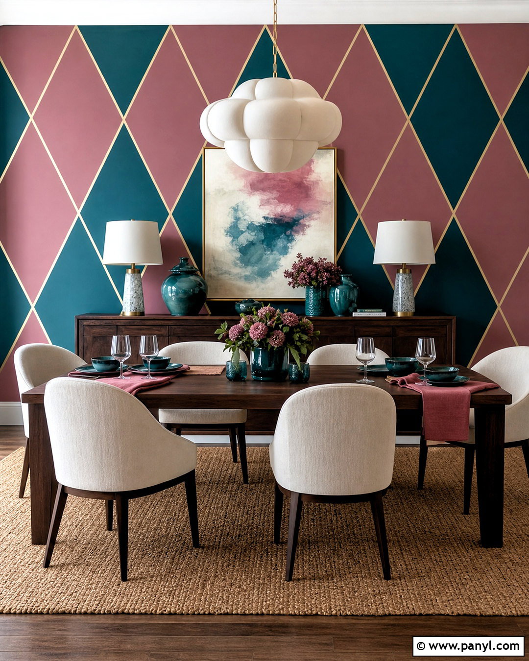 Harlequin Diamond Wall Paint - 20 funky wall paint ideas