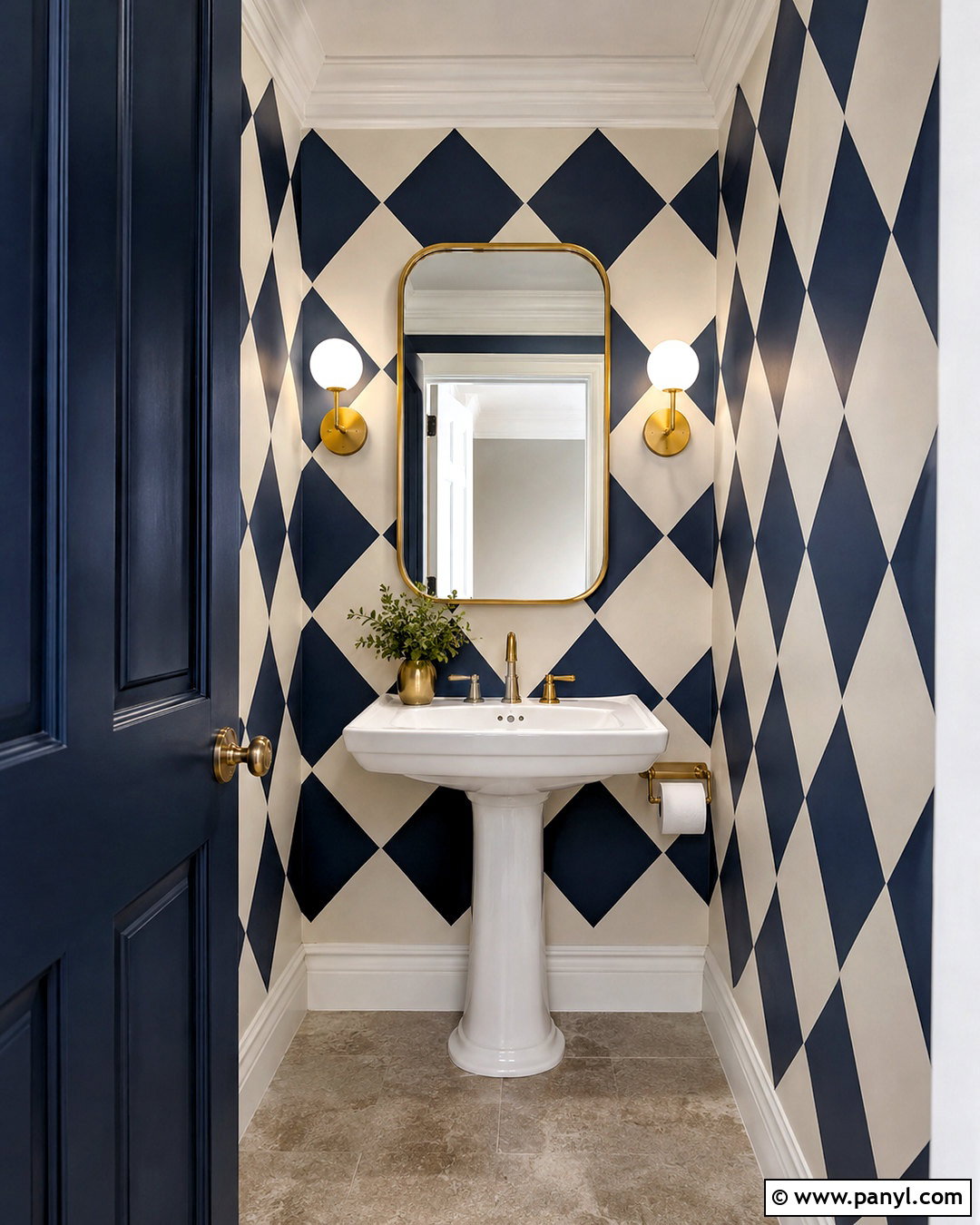 Harlequin Pattern Wall Painting - 20 pattern wall painting ideas
