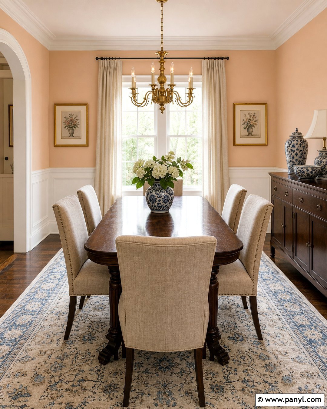 Hathaway Peach HC-53 Dining Room - 20 Peach Benjamin Moore Wall Colors