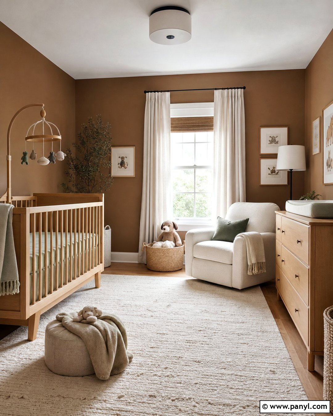 Hazelnut Brown Nursery Walls - 25 Warm Brown Wall Color Ideas