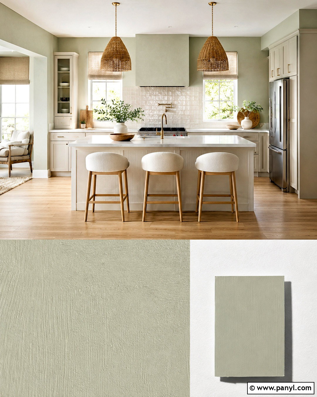 Healing Aloe Walls With Revere Pewter Cabinets - 20 Wall Color For Revere Pewter Cabinets