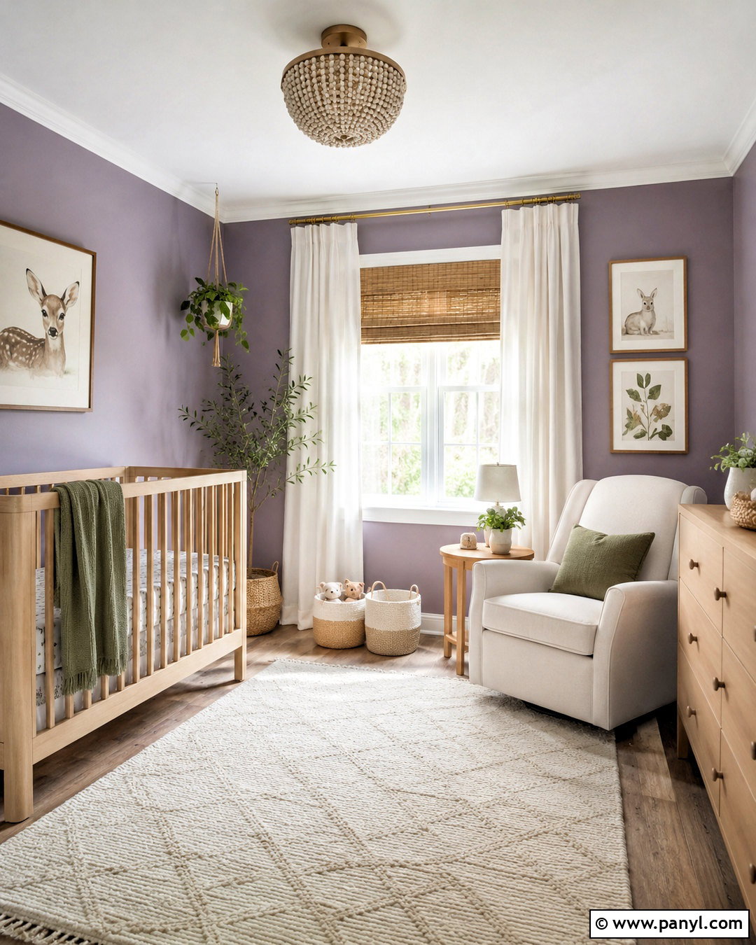 Heather Purple Nursery Walls - 20 neutral purple wall paint ideas
