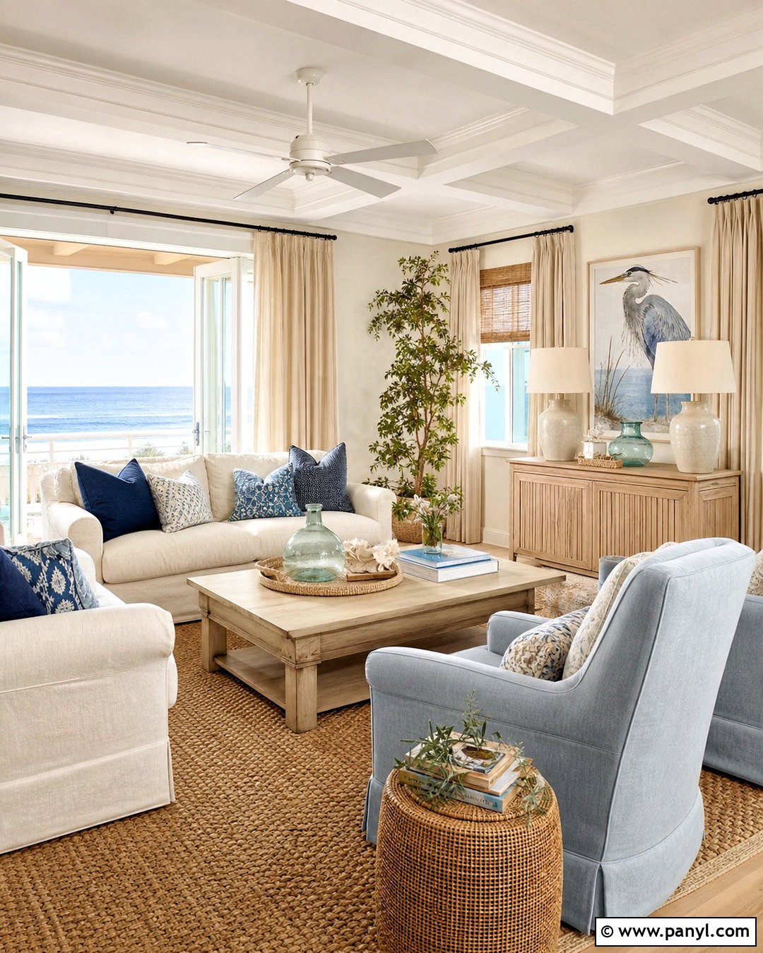 Heron Plume Coastal Living Room - 20 heron plume sherwin williams ideas