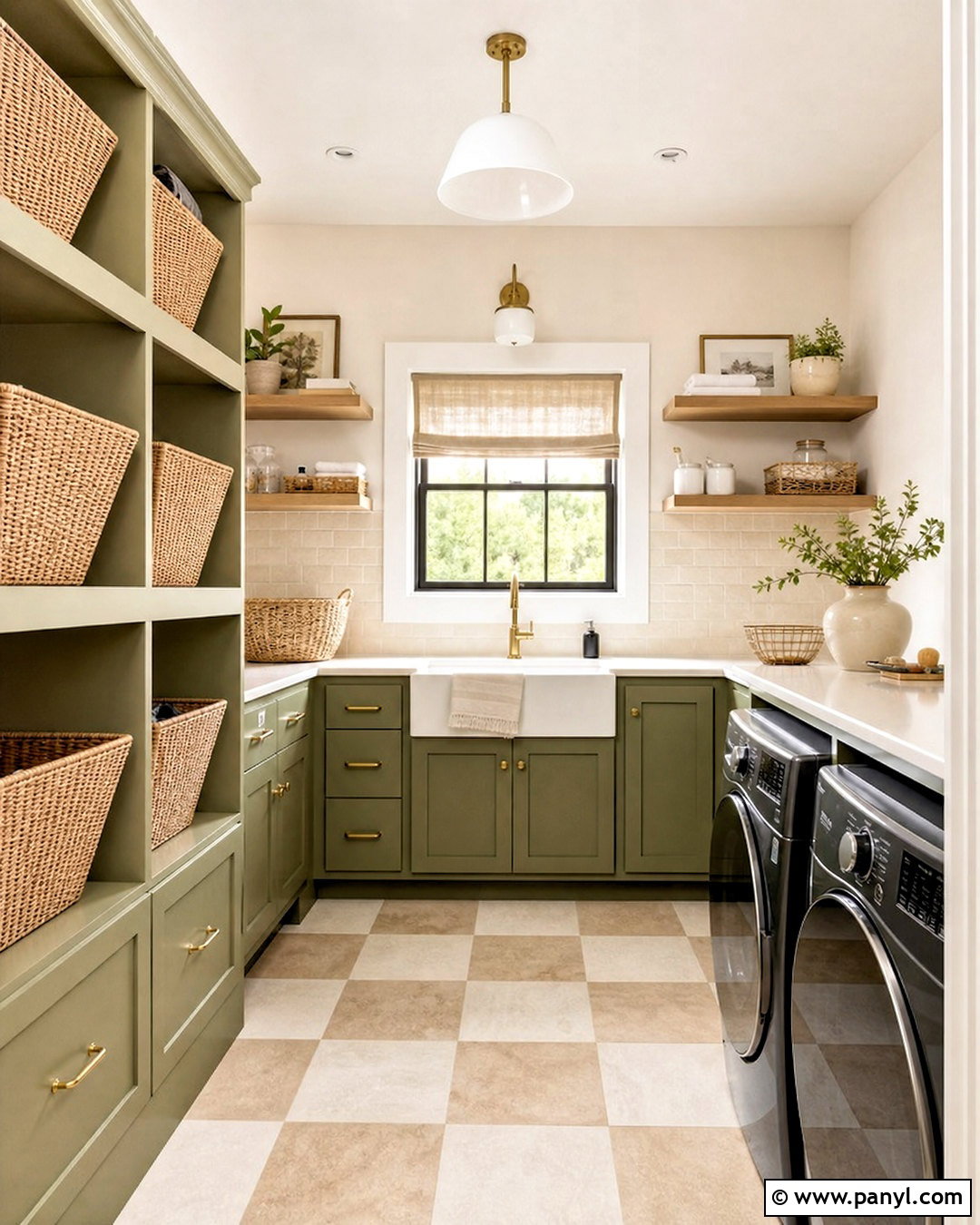Heron Plume Laundry Room With Green Cabinets - 20 heron plume sherwin williams ideas