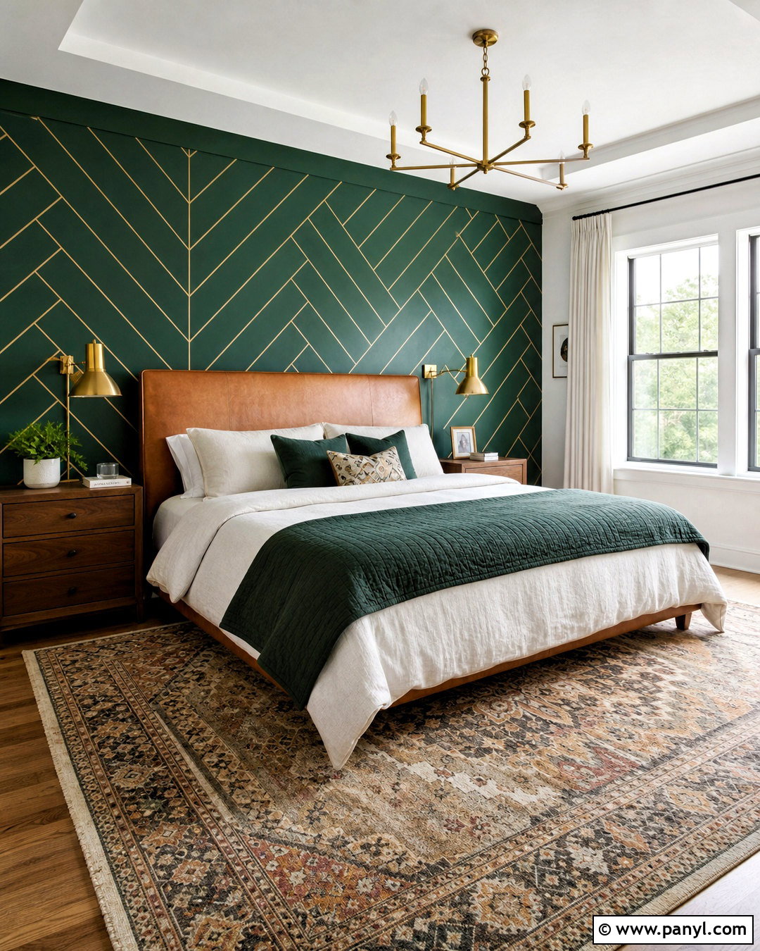 Herringbone Bedroom Wall Paint Pattern - 20 wall paint patterns bedroom ideas