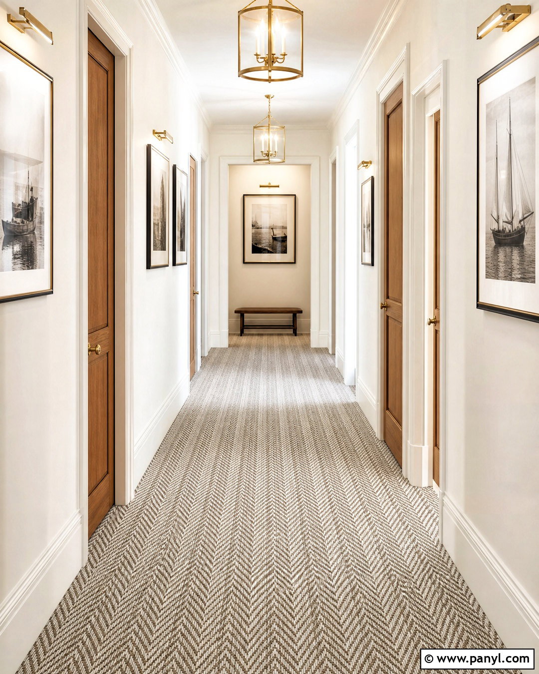 Herringbone Carpet for Hallway - 20 high traffic carpet ideas