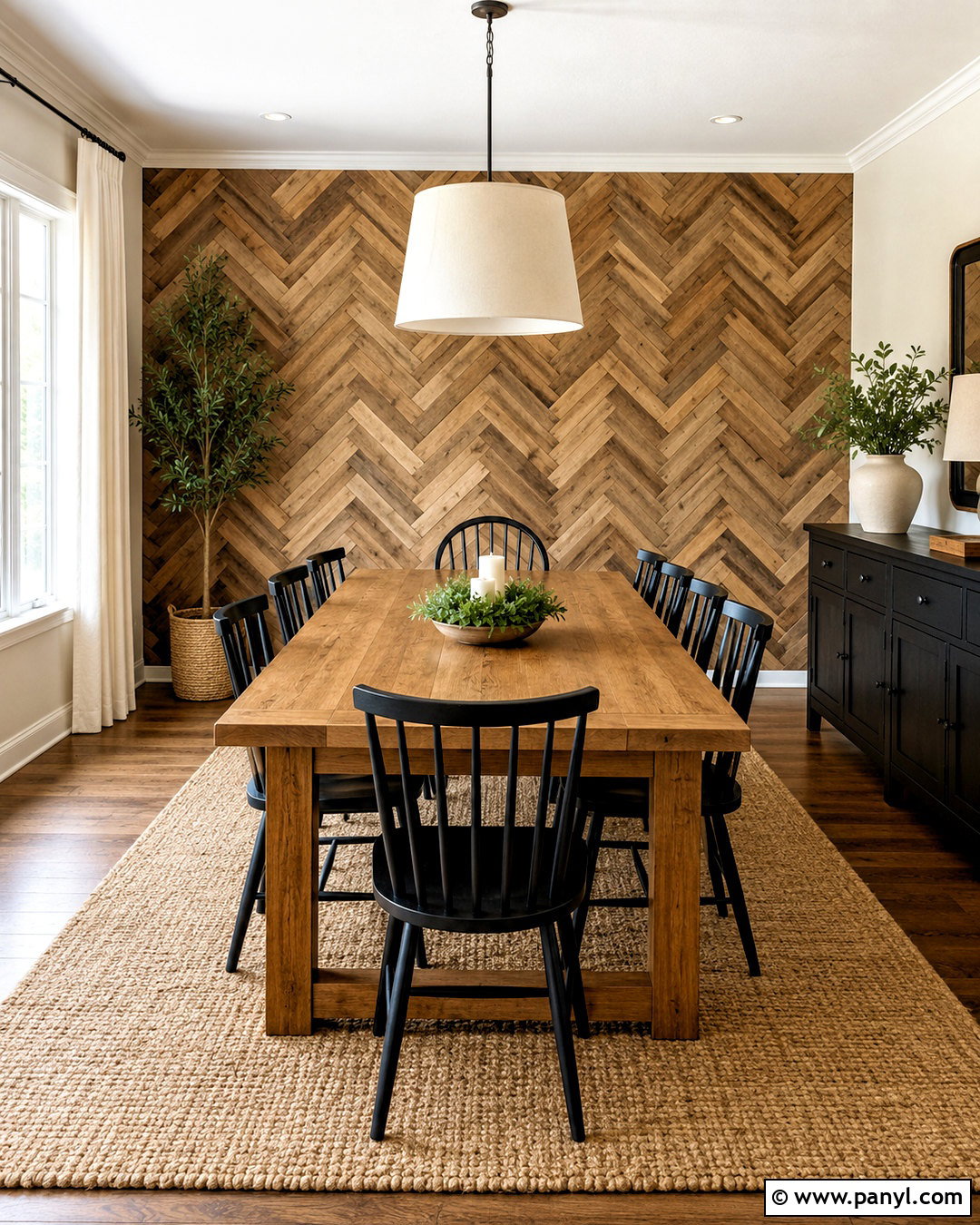 Herringbone Pallet Accent Wall - 20 pallet accent wall ideas