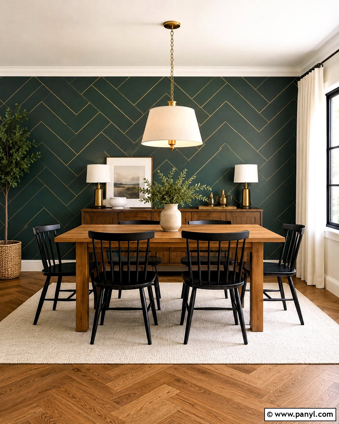 Herringbone Pattern Wall Painting - 20 pattern wall painting ideas