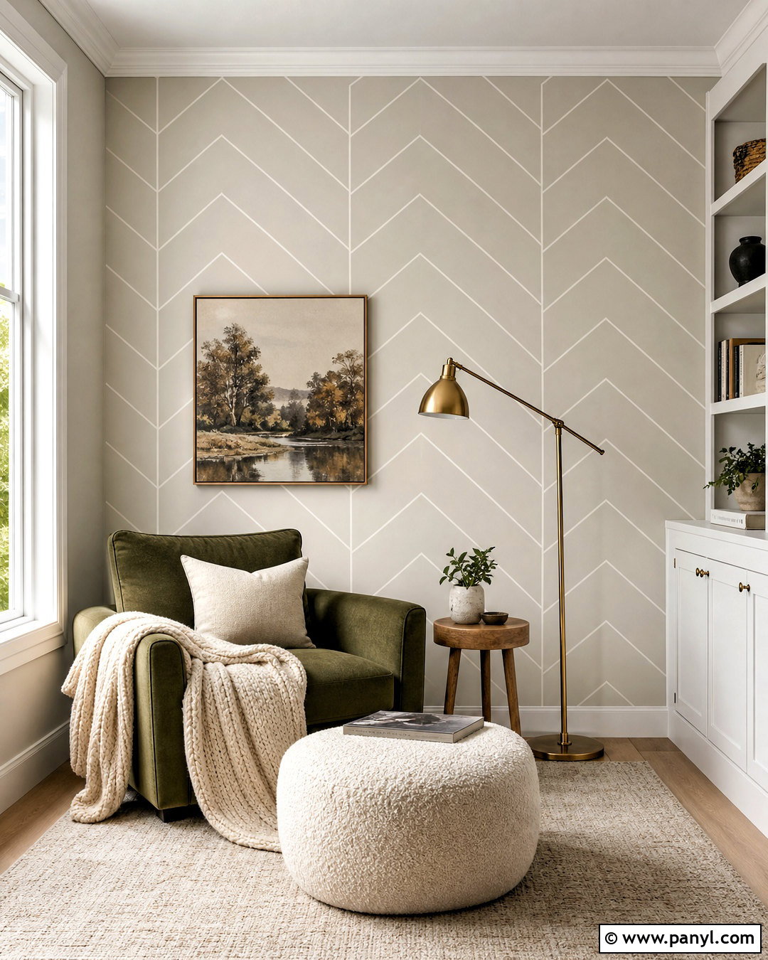 Herringbone Wall Paint Pattern - 20 wall paint patterns