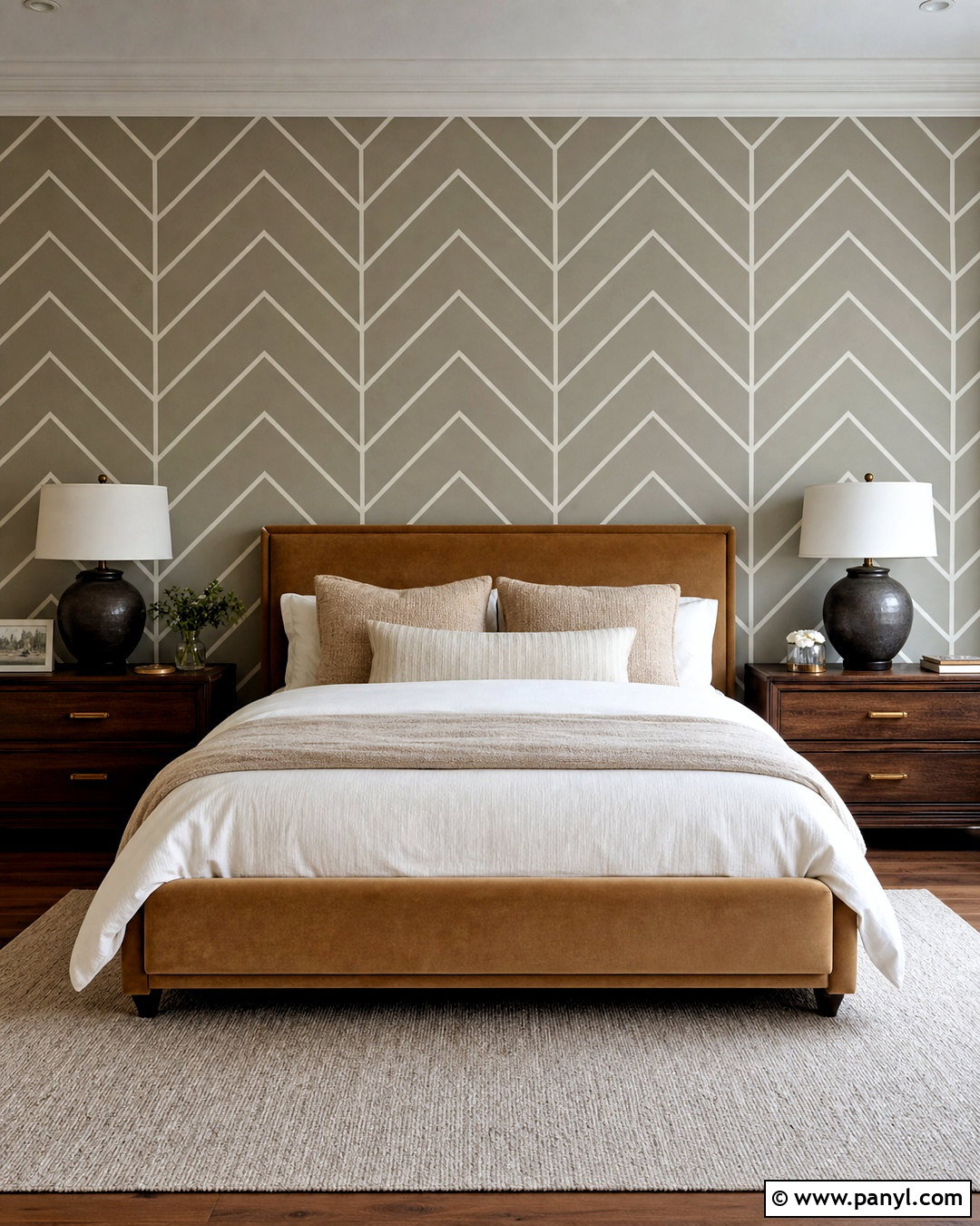 Herringbone Wall Painting - 20 wall painting patterns ideas
