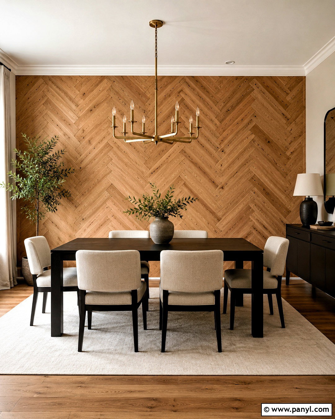 Herringbone Wood Plank Accent Wall - 20 diy wood accent wall ideas