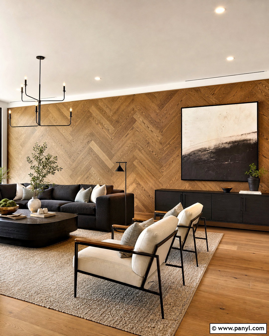 Herringbone Wood Wall Panels - 20 wall panel texture ideas