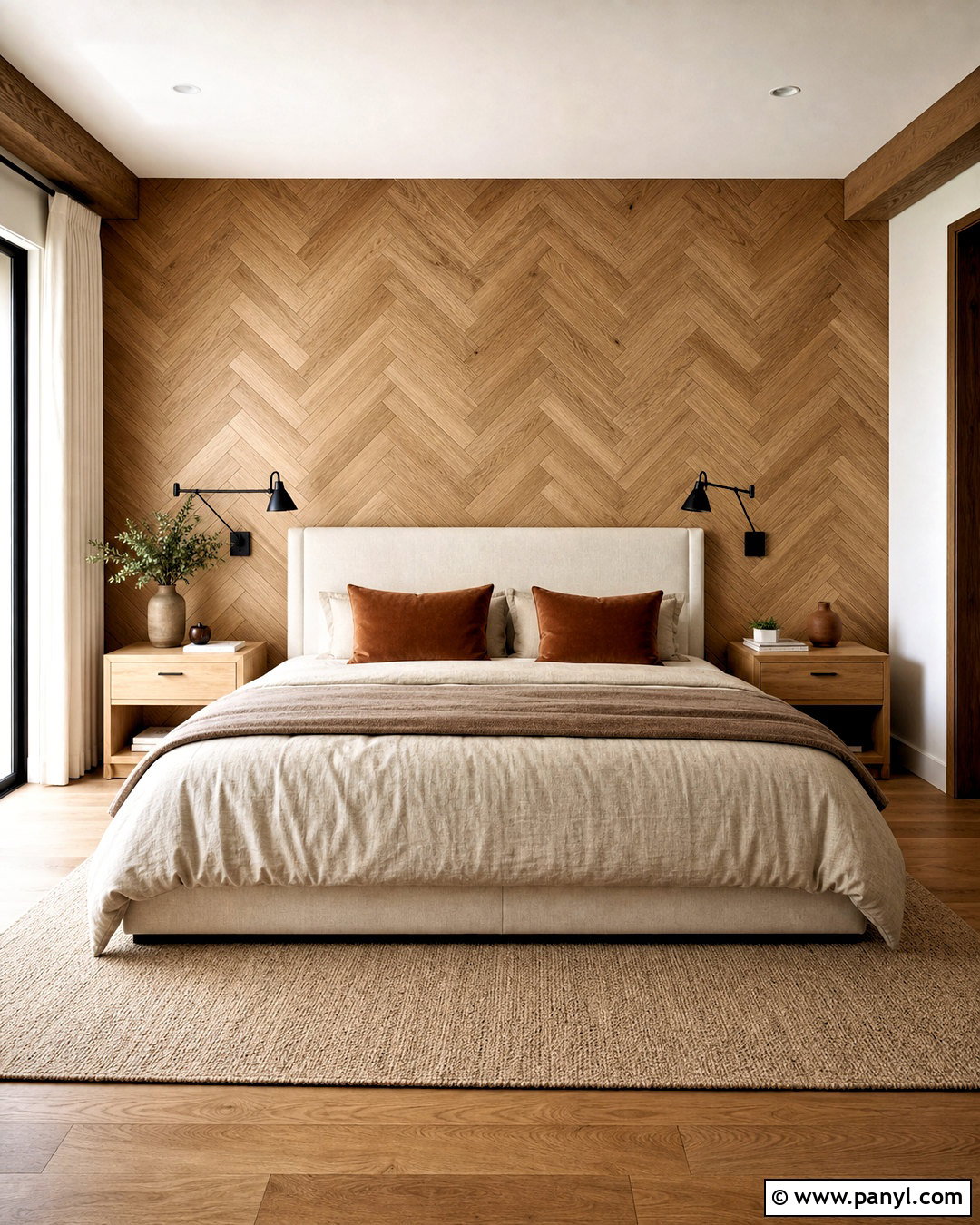 Herringbone Wood Wall Texture - 20 interior wall texture pattern ideas