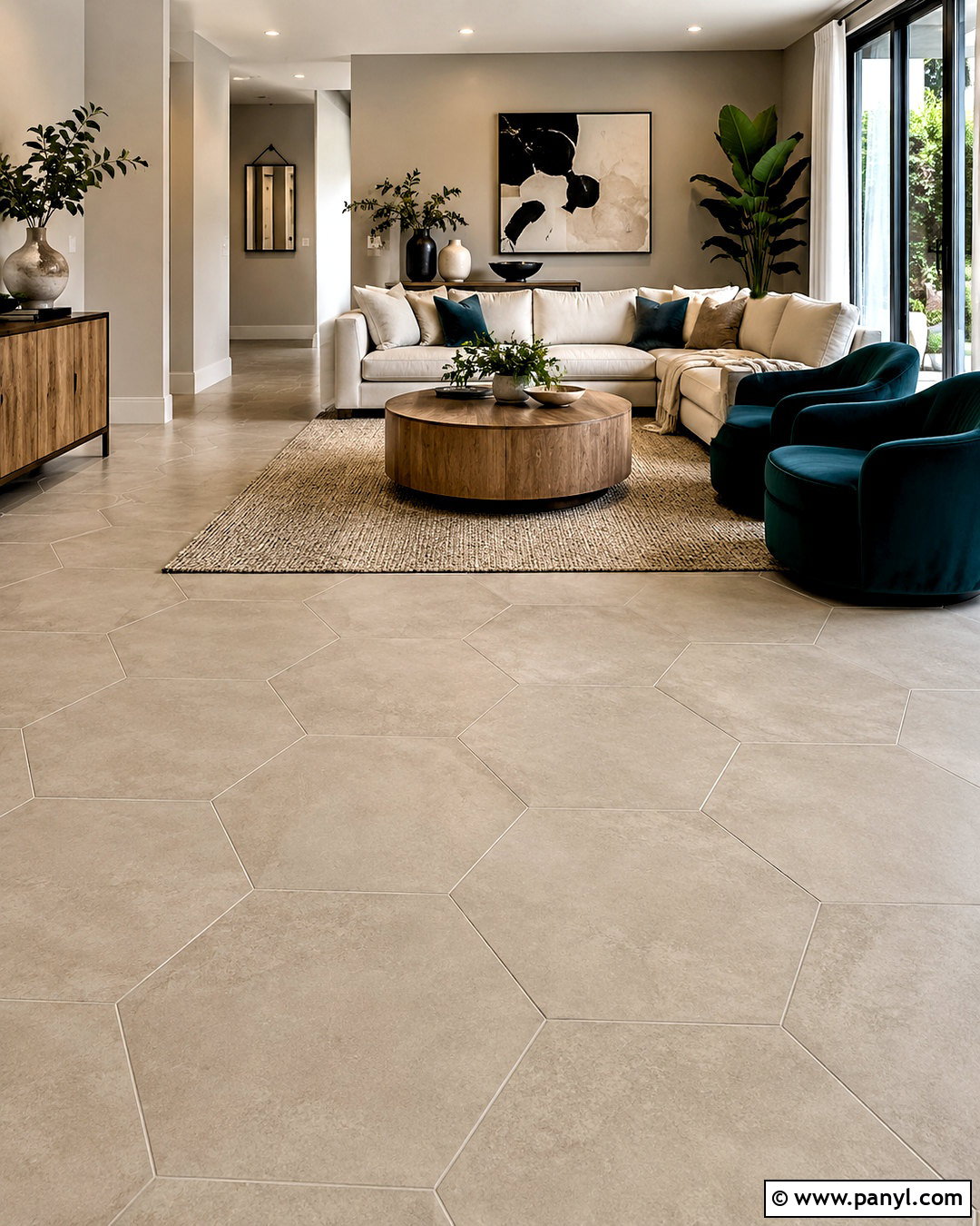 Hexagon Ceramic Floor Tiles - 20 ceramic floor tiles living room ideas