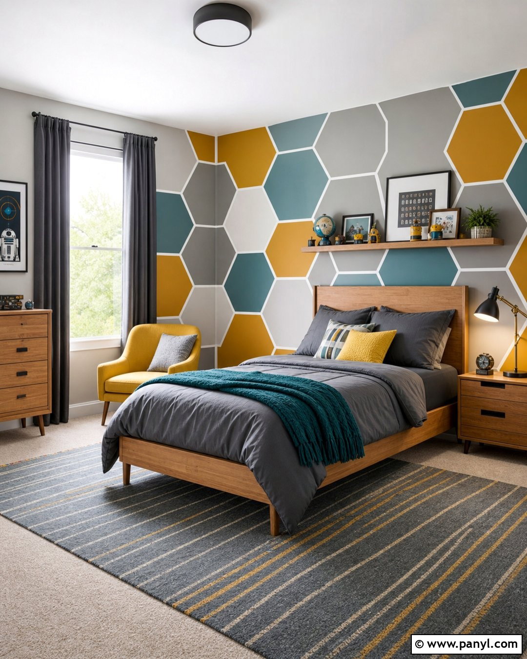 Hexagon Geometric Wall Paint - 25 Geometric Wall Paint Kids