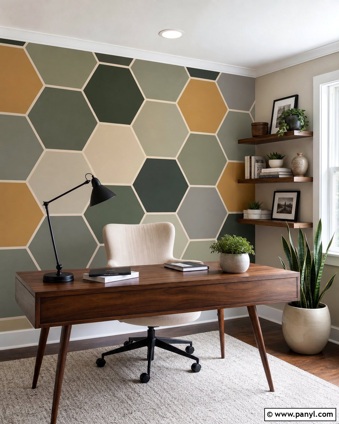 Hexagon Paint Chip Wall - 30 Paint Chip Wall Ideas