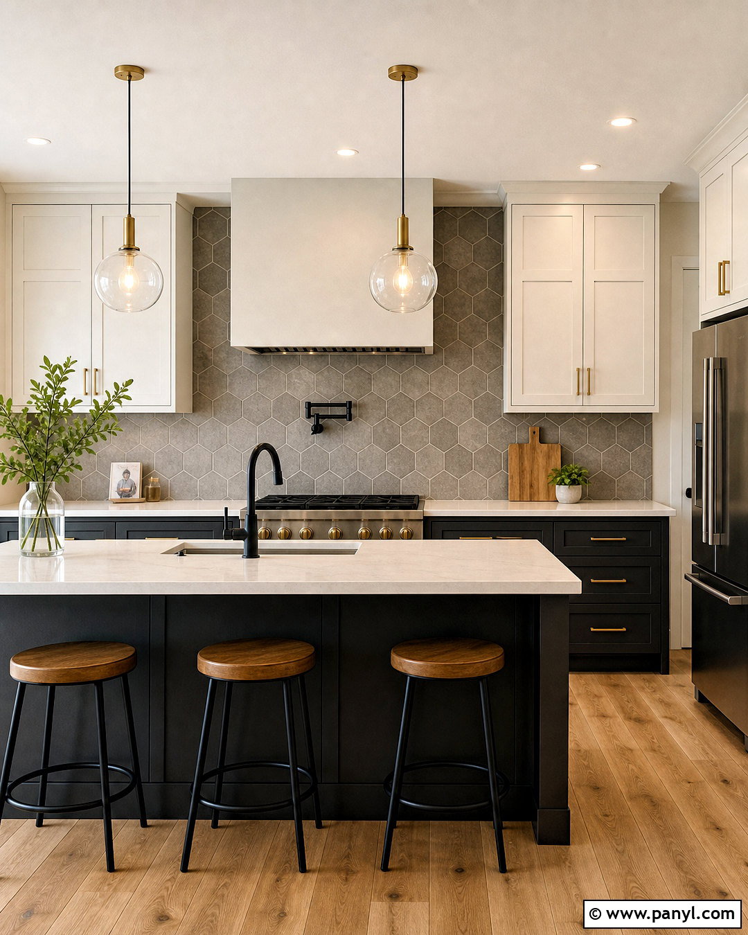 Hexagon Tile Backsplash - 20 kitchen backsplash ideas