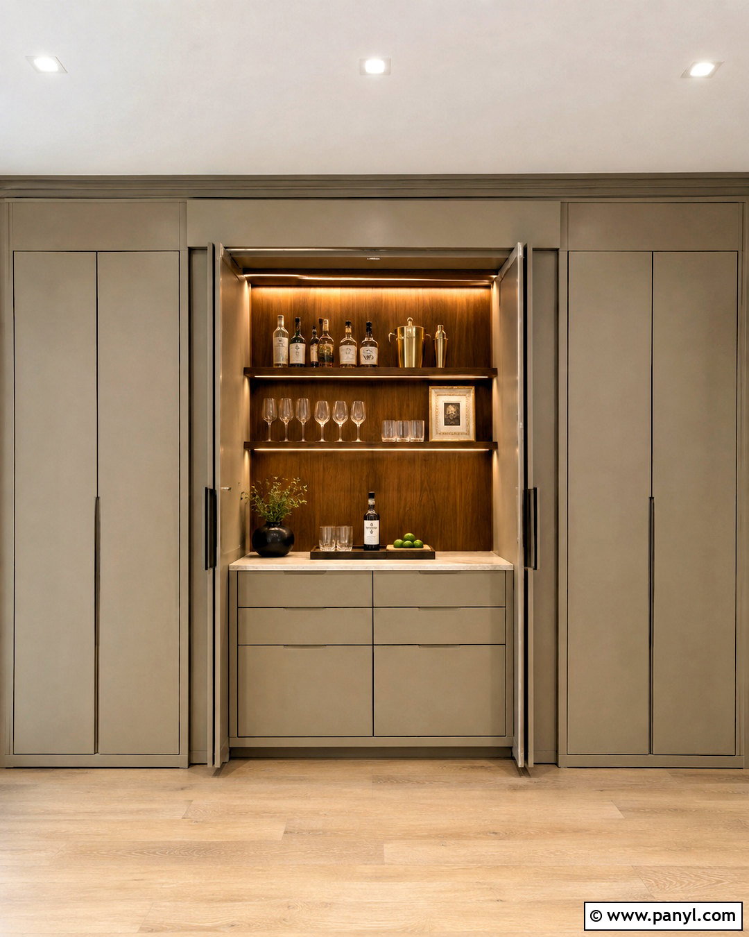 Hidden Cabinet Dry Bar Wall - 20 dry bar wall ideas