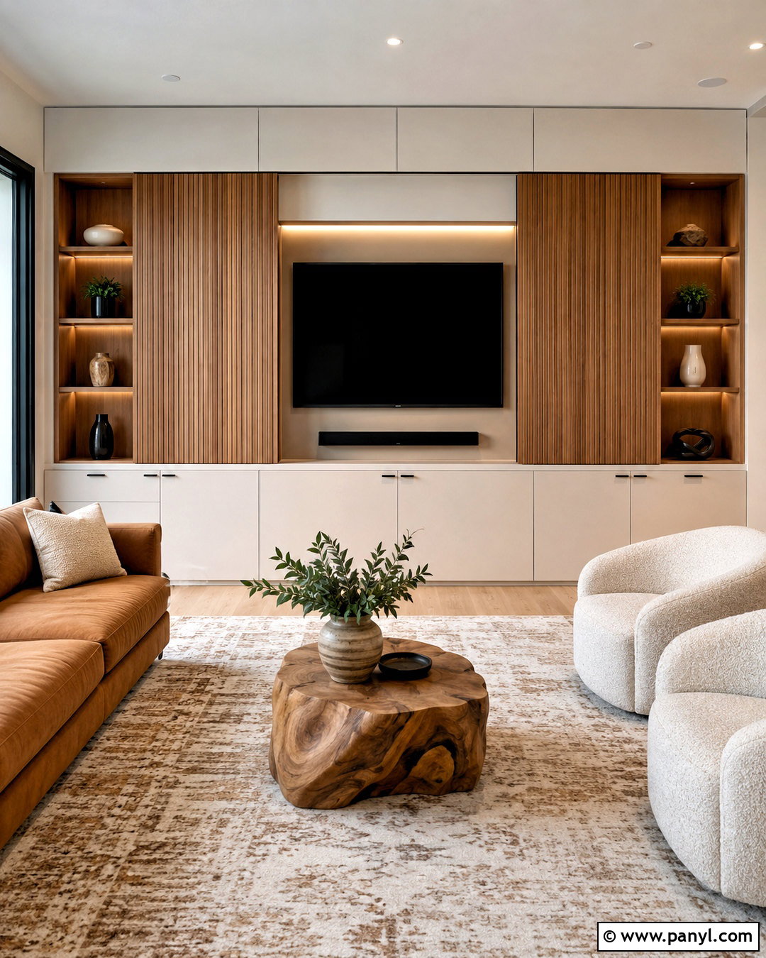 Hidden TV Wall - 20 living room tv wall design ideas