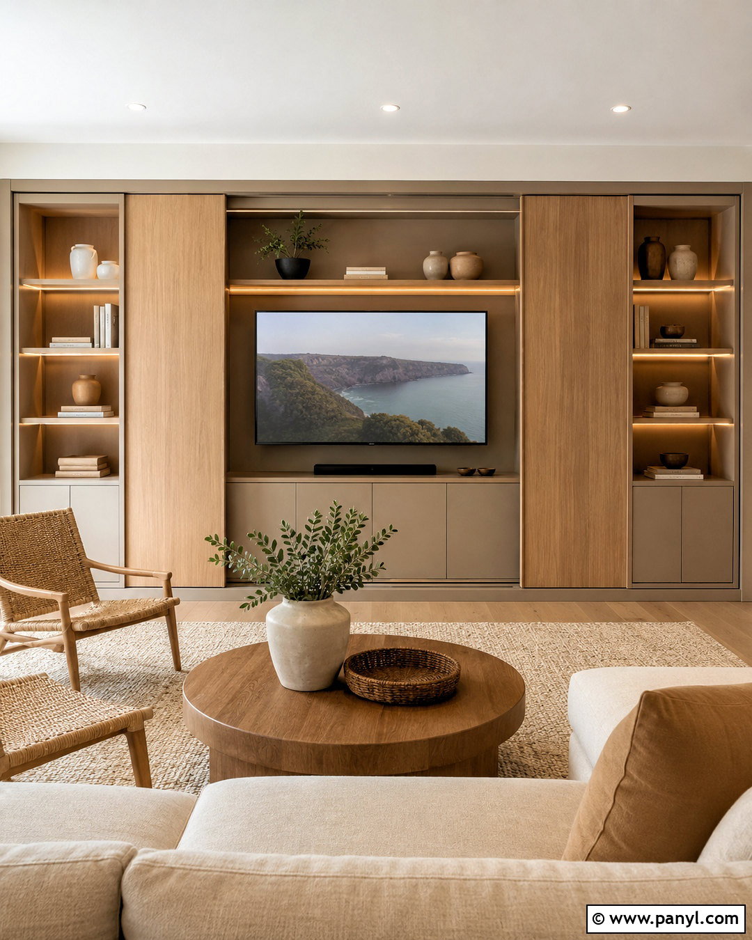 Hidden Television Cabinet Wall - 20 living room television wall ideas