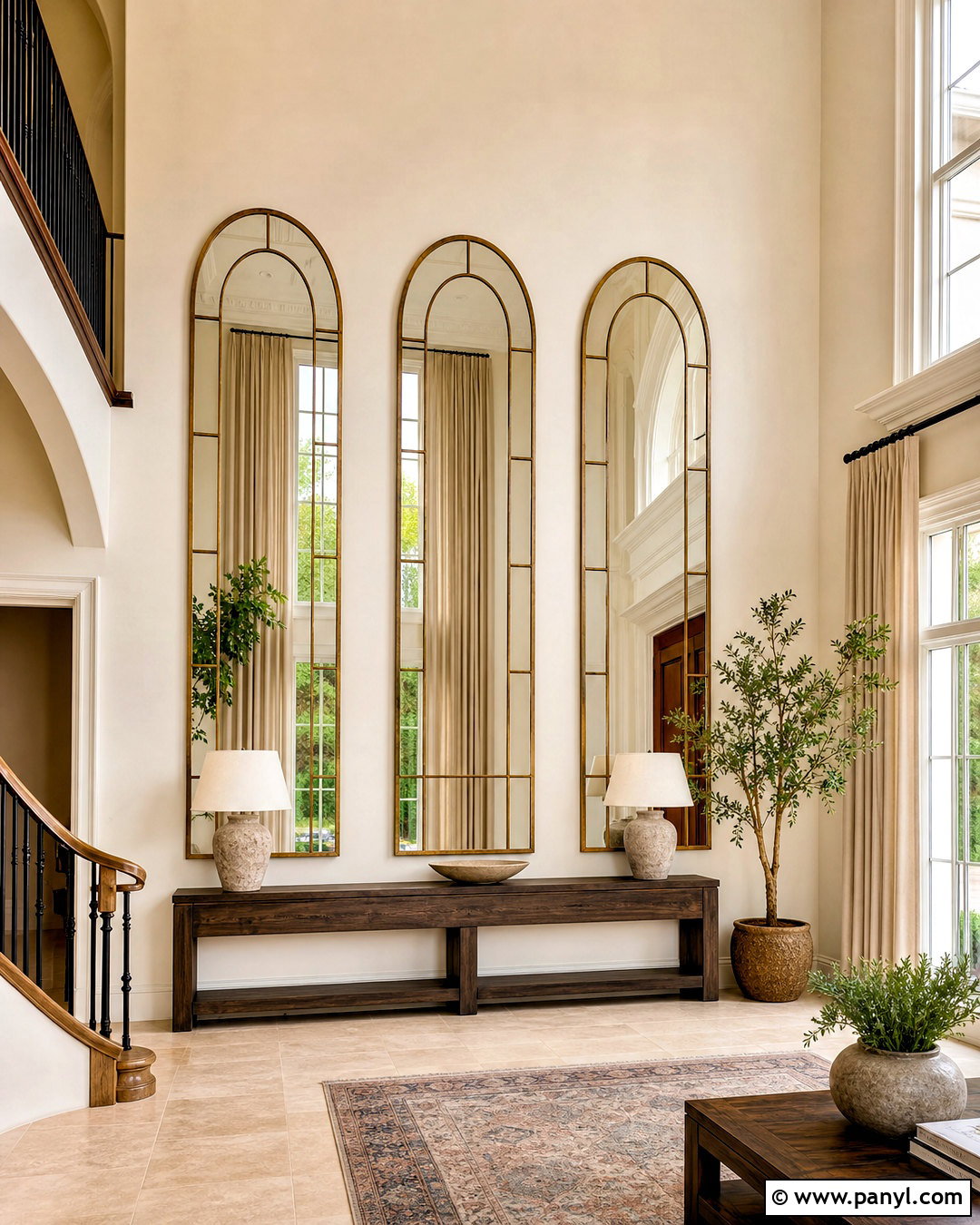 High Ceiling Wall With Tall Mirrors - 20 high ceiling wall design ideas