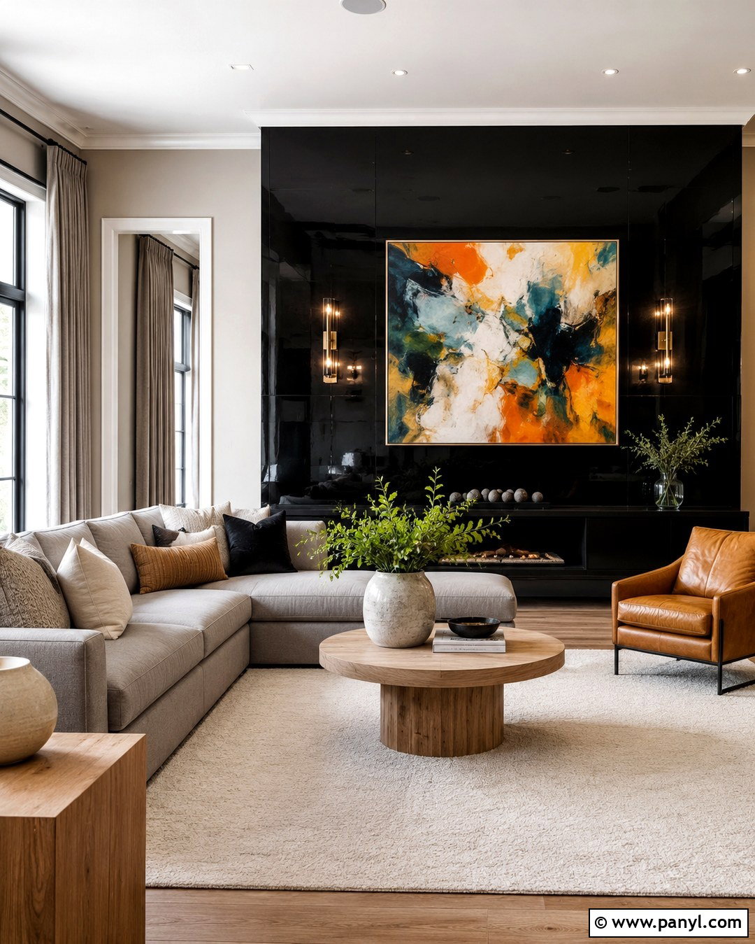 High Gloss Black Accent Wall - 20 High Gloss Black Walls