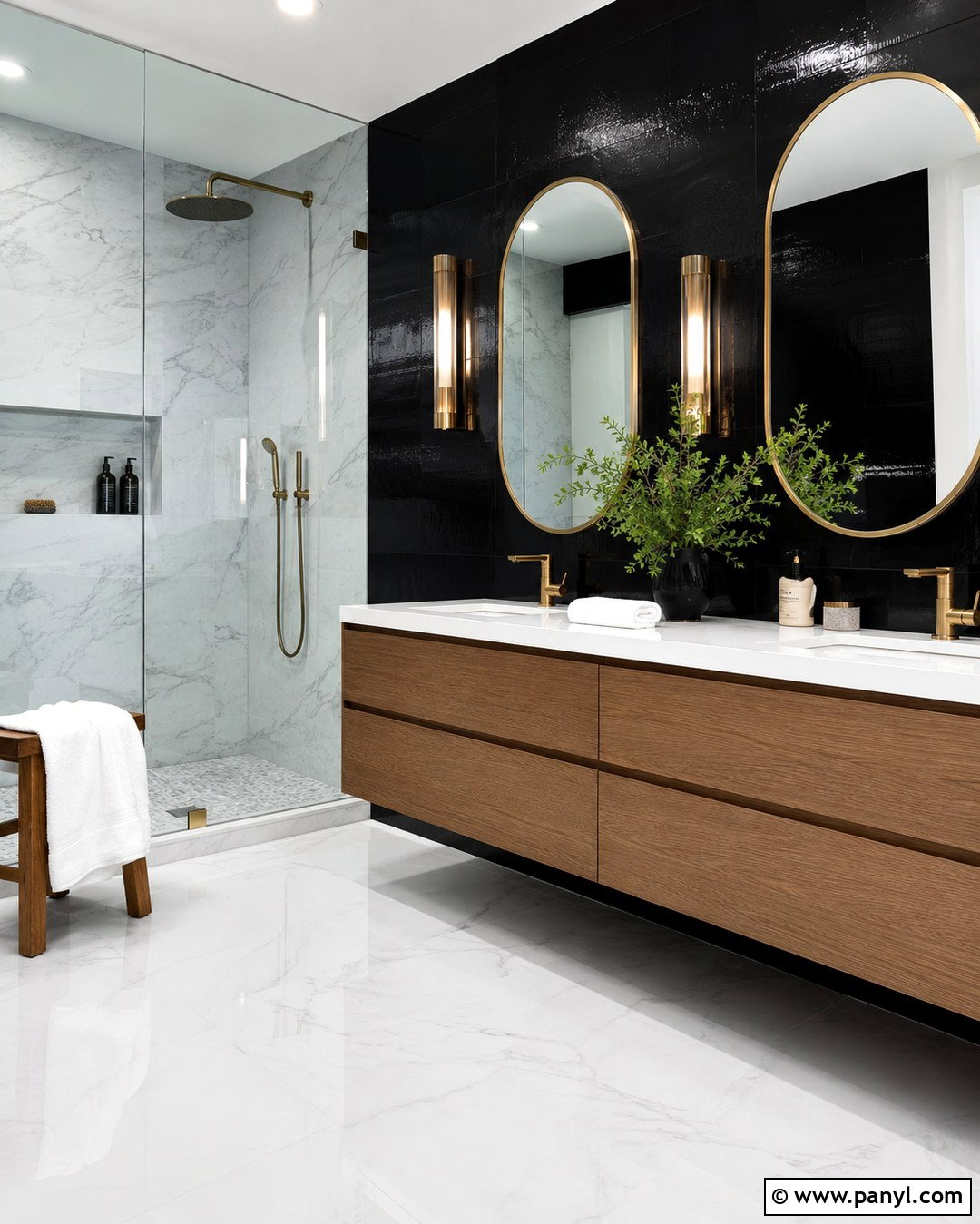 High Gloss Black Bathroom Walls - 20 High Gloss Black Walls