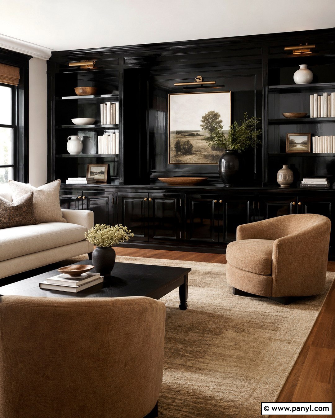 20 High Gloss Black Walls for Bold, Dramatic Modern Rooms