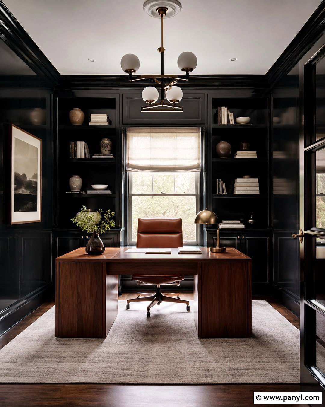 High Gloss Black Home Office Walls - 20 High Gloss Black Walls