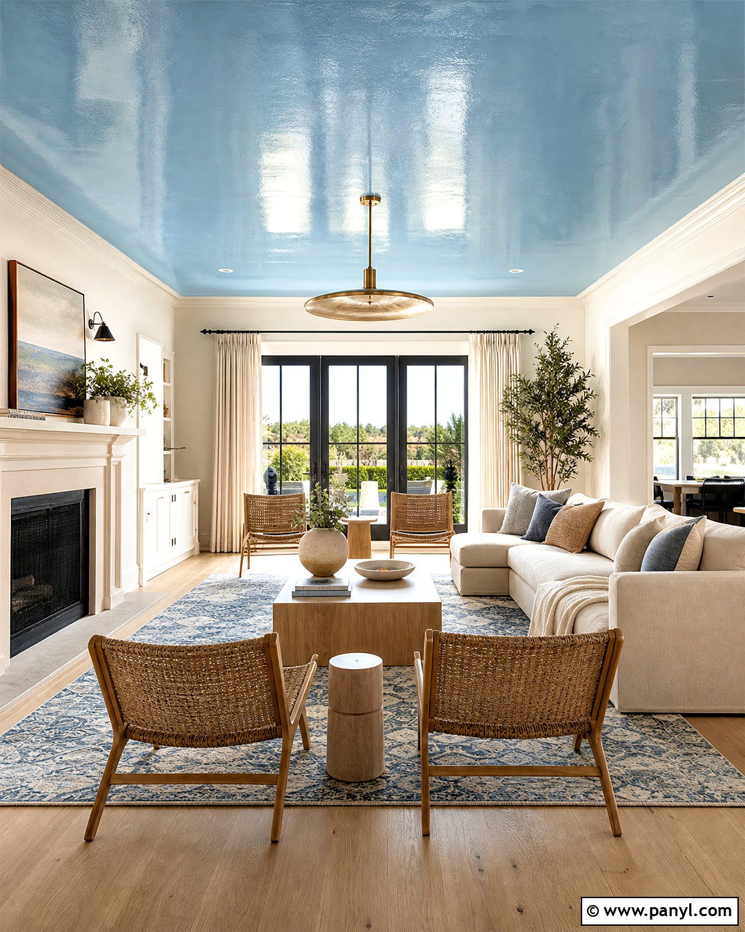 High Gloss Blue Ceiling - 20 high gloss paint ideas