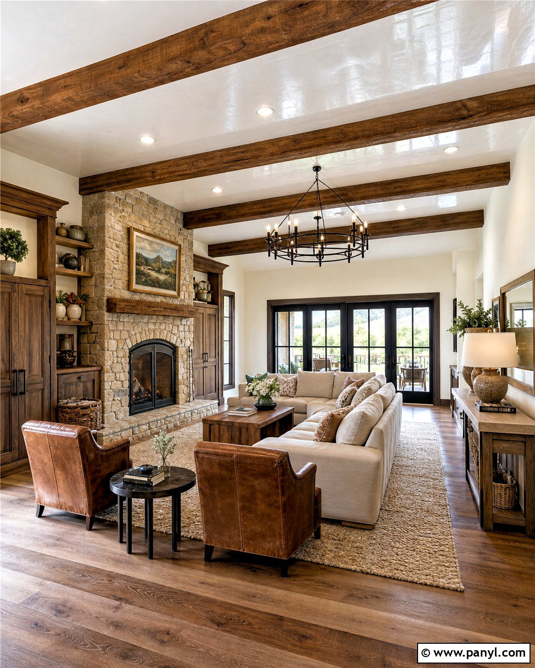 High Gloss Ceiling With Wood Beams - 20 high gloss ceiling ideas